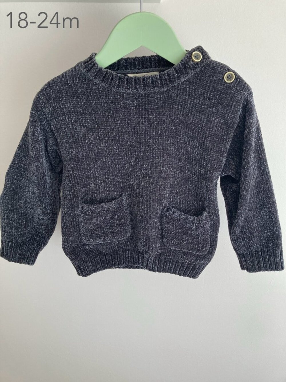 🪴5/$30 Jessica Simpson 18-24 Months Toddler Grey Plush Pile Sweater Fall Cozy